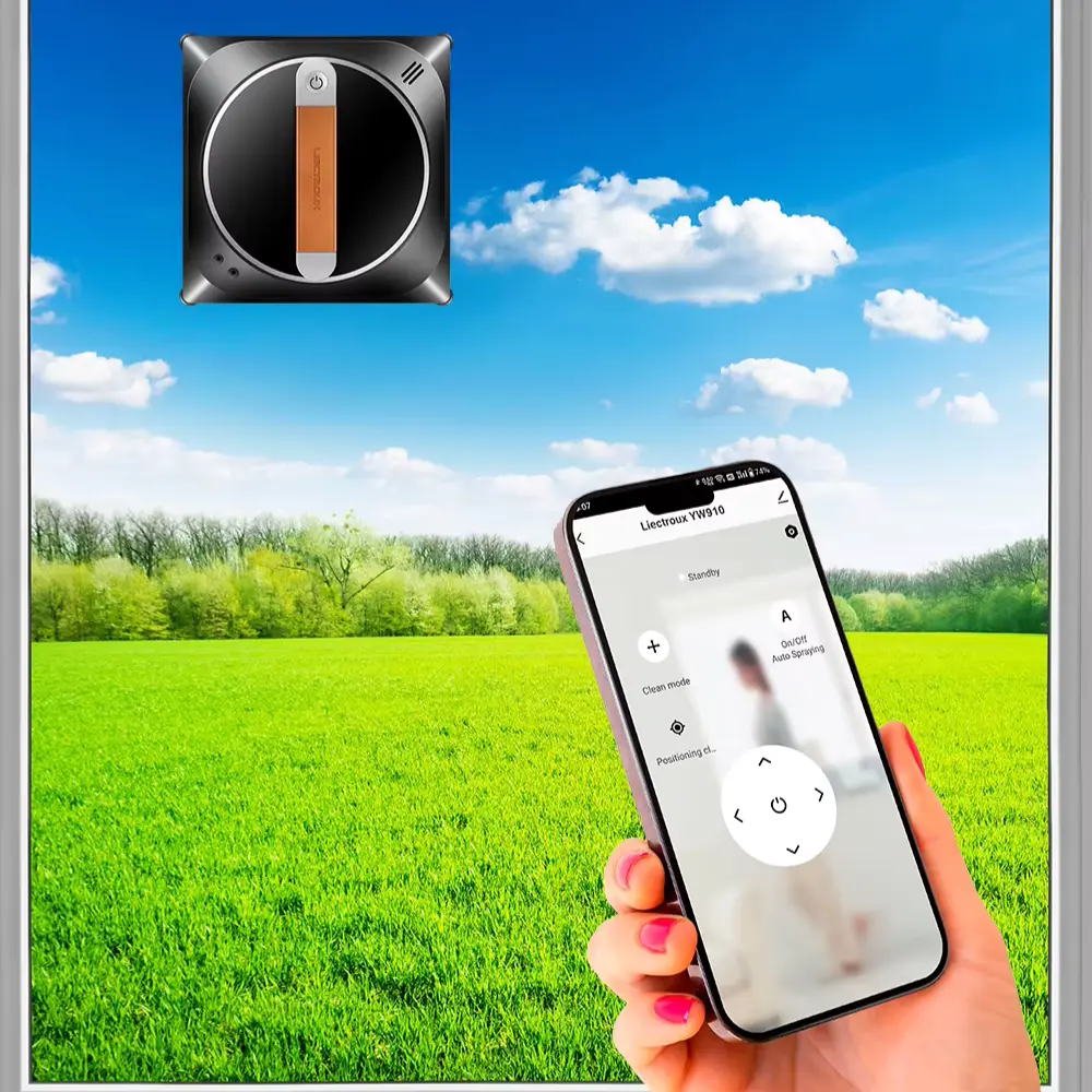 Application mobile pour contrôler le robot lave-vitre Liectroux YW910