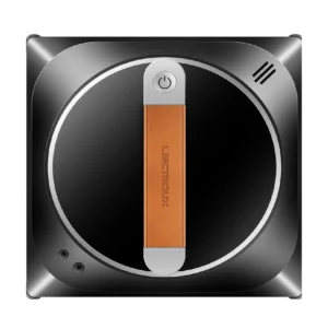 Robot lave-vitre Liectroux YW910 noir vu de face sur fond blanc
