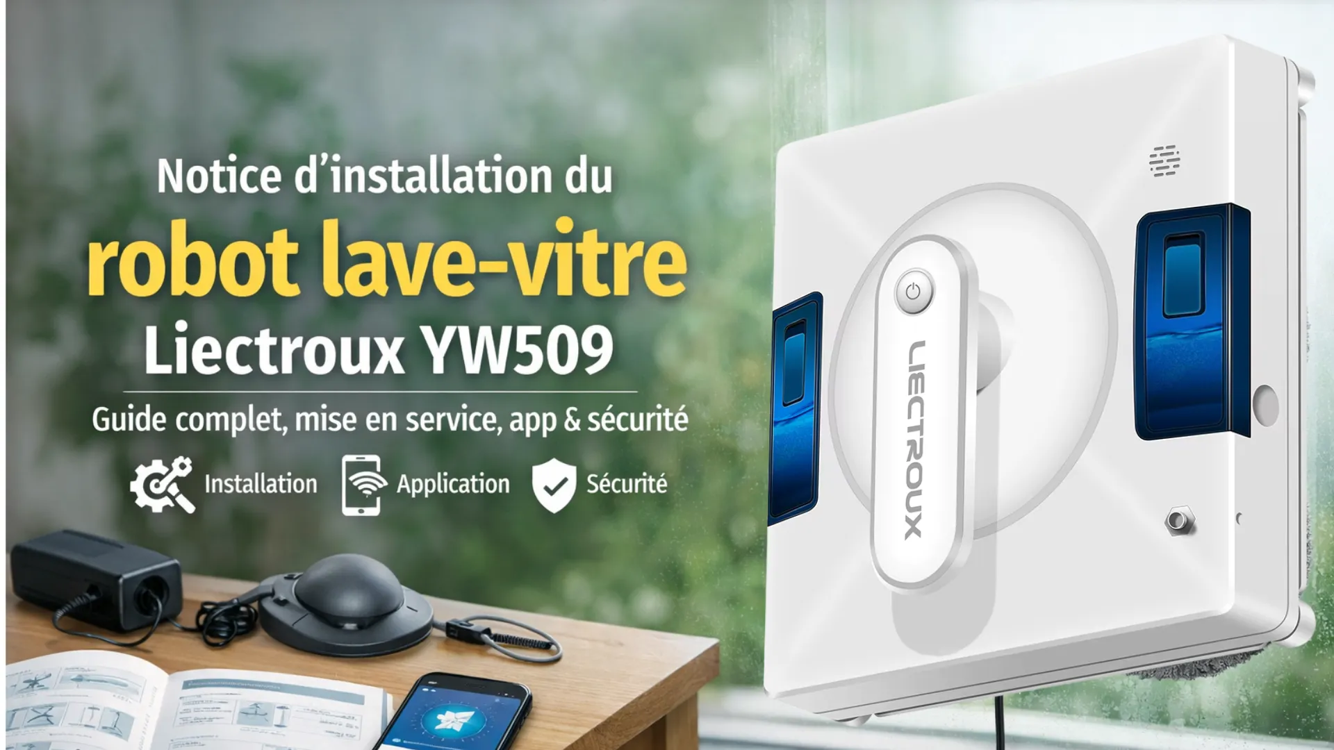 Notice d’installation du robot lave-vitre Liectroux YW509