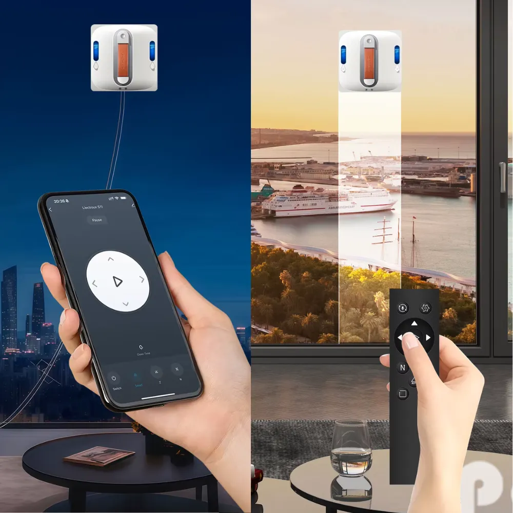 Contrôle du robot lave-vitre Liectroux S11 via application Tuya et télécommande 2,4 GHz