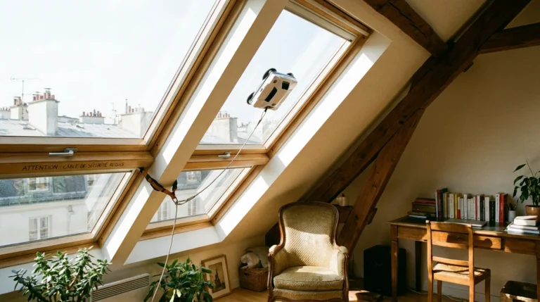 Robot lave-vitre pour Velux et fenêtres de toit : nettoyez en hauteur en toute sécurité, sans escabeau