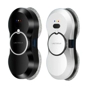 Robot lave-vitre Liectroux HCR-10 noir et blanc sur fond blanc