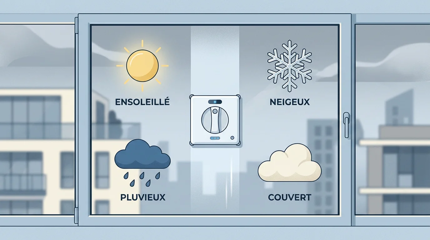 Les conditions météo favorables et défavorables au lavage des vitres par robot