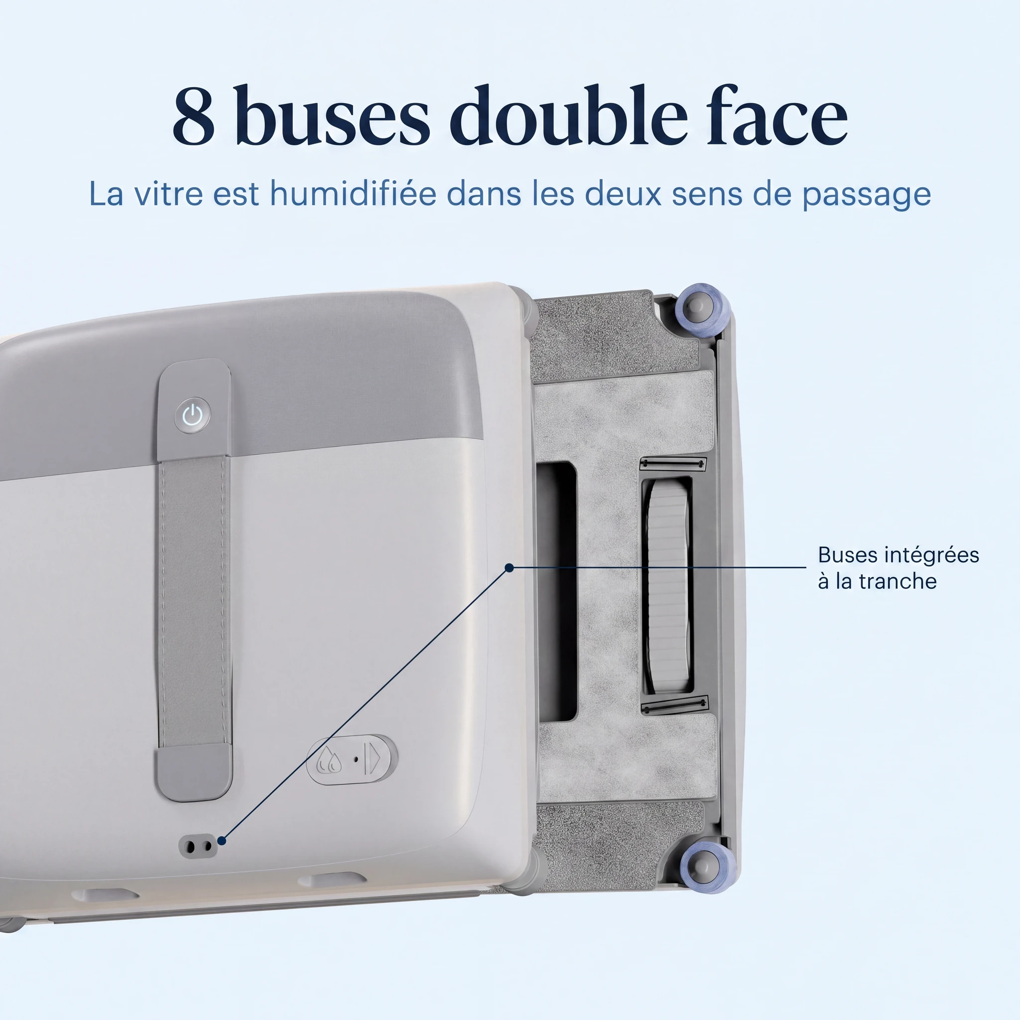 Gros plan sur les buses de pulvérisation du Liectroux G9