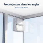 Liectroux G9 en mode bords : propre jusque dans les angles de la fenêtre