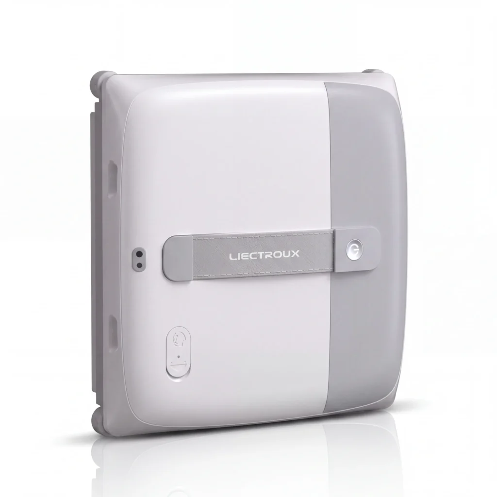 Robot lave-vitre Liectroux G9 : packshot studio du vaisseau amiral à bras bioniques