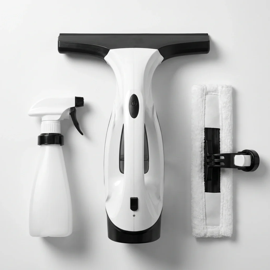 Kit Vitronet : nettoyeur de vitres électrique sans fil, pulvérisateur 300 ml et chiffon microfibre