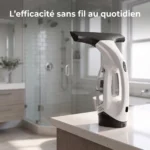 Le Vitronet dans une salle de bain, pour les parois de douche et les miroirs sans traces