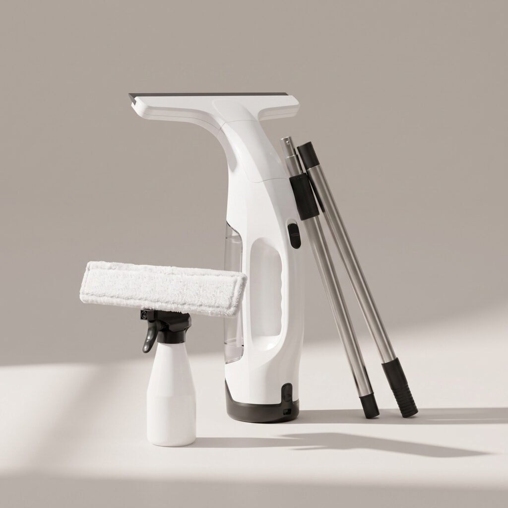 Vitropole · Lave-vitre électrique sans fil avec perche