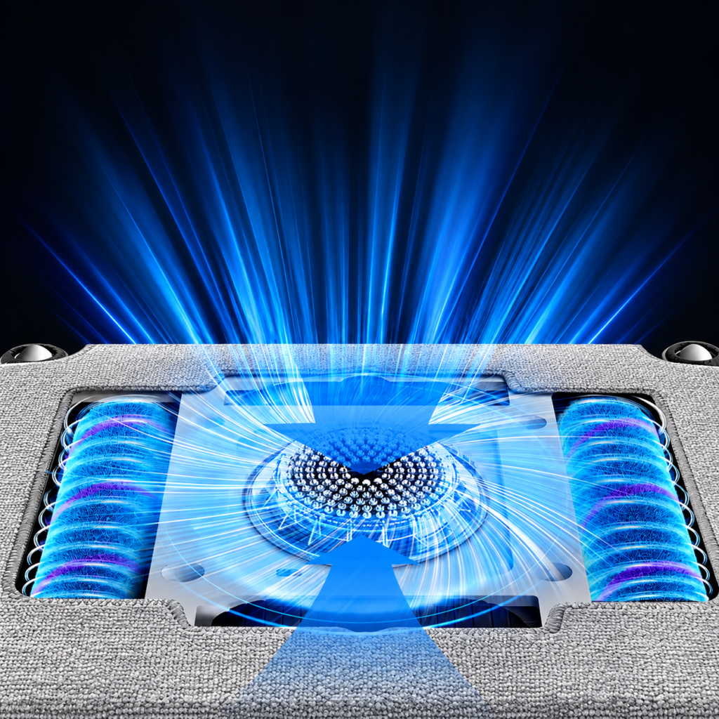Turbine d'aspiration 10 000 Pa de l'ABIR WD10 vue de dessous