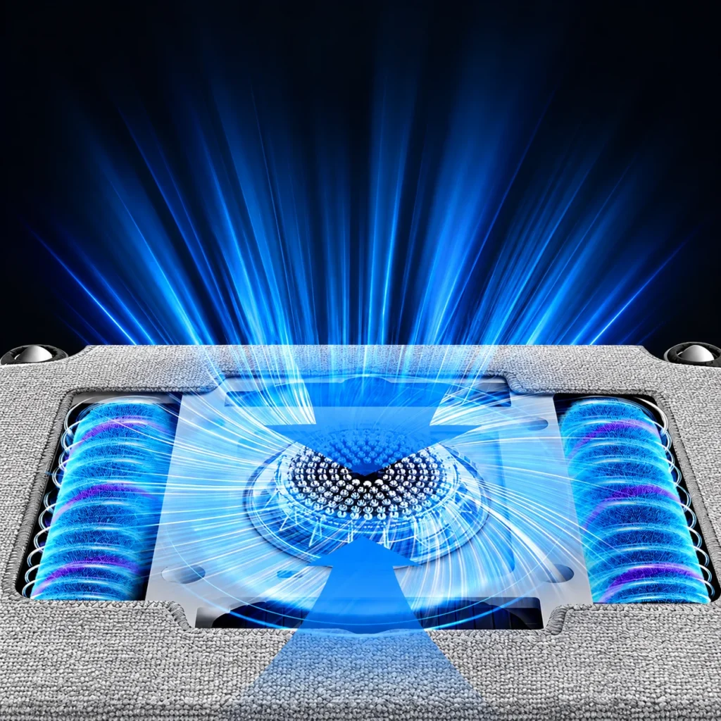 Turbine d'aspiration 10 000 Pa de l'ABIR WD10 vue de dessous