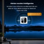 Alertes vocales : le robot signale un réservoir d'eau vide
