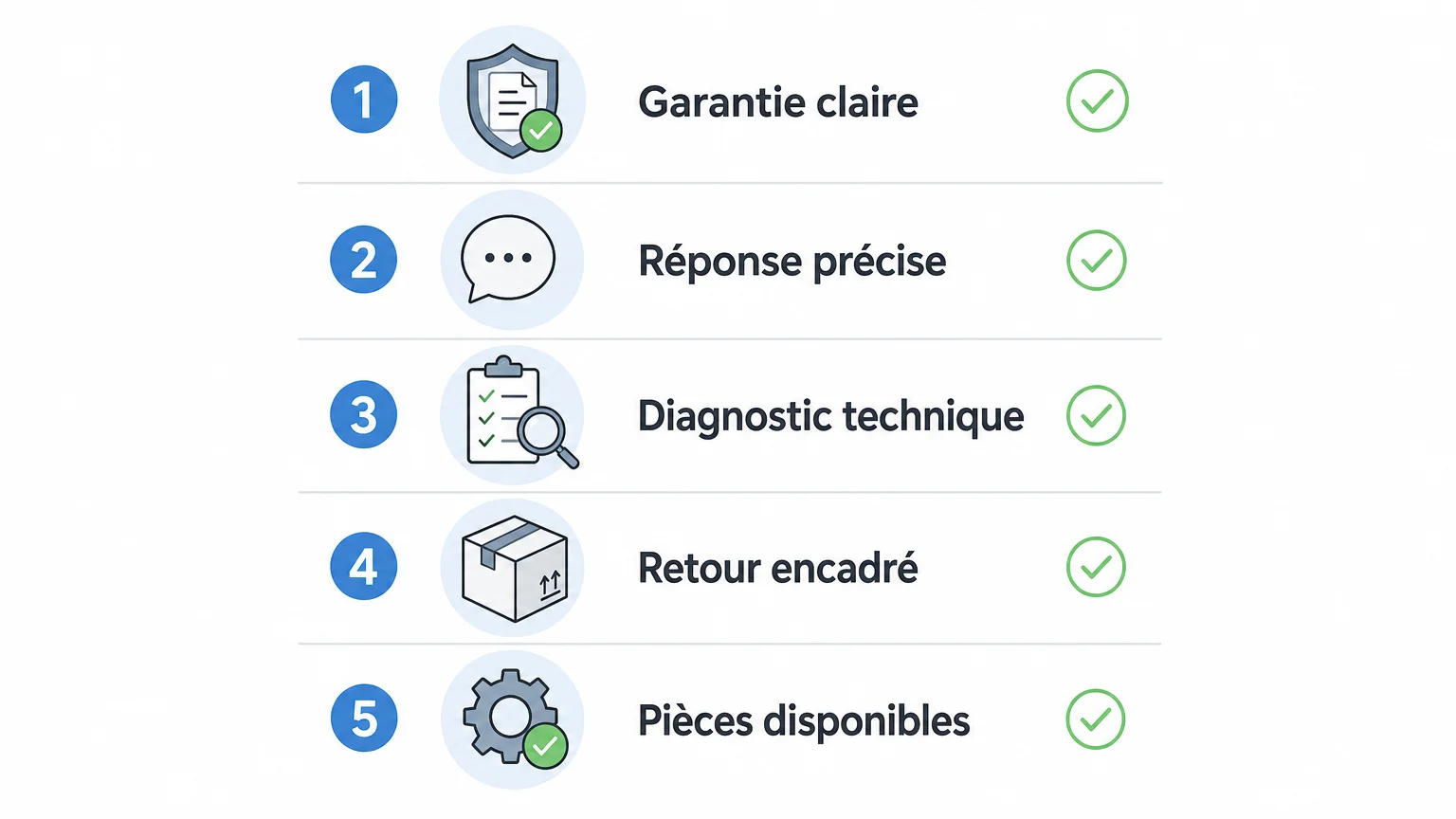 Checklist pour évaluer le SAV d’un vendeur de robots lave-vitres